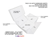 Subli-Cloth Subli-Box Cardboard Customizable Blank Gift Box Square Auto-Close Sublimation Box Pack 20 Units Subli-Cloth