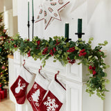6.3FT Christmas 144 Branch Tips Cedar Garlands, Anna's Whimsy Seasonal Artificial Pine Cypress Greenery Garland, Christmas Decorations Holiday Indoor Outdoor Christmas Decor Winter Pine Garland Anna's Whimsy