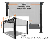 Alion Home Custom HDPE Permeable Canopy Sun Shade Cover Replacement with Rod Pockets for Pergola (20' x 10', Mocha Brown) Alion Home