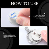 Fumete 24 Pcs Sublimation Rhinestone Pendant Set Including Round Rhinestone Bezel Trays Double Sided Blank Pendant Charms Thick Chains Sublimation Discs for Christmas DIY Making(White) Fumete