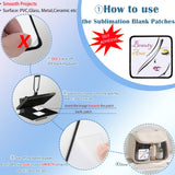 iFForce Sublimation Patches - Iron-on Blank Patches 4 Shapes for DIY Hats Jeans - Self Adhesive Stick to Cosmetic Bags Mobilephone Computer (20pcs Black Border) iFForce