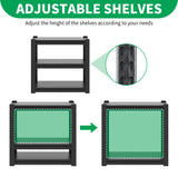 OPTYMIRA Fish Tank Stand,3-tier Rack Shelf Heavy Duty Metal Frame Aquarium Stand 20 Gallon,Reptile Terrarium Stand for 30 Gallon Long Aquarium,Reptile Tank Stand,Breeder Tank Stand,31.5"*18"*34" OPTYMIRA