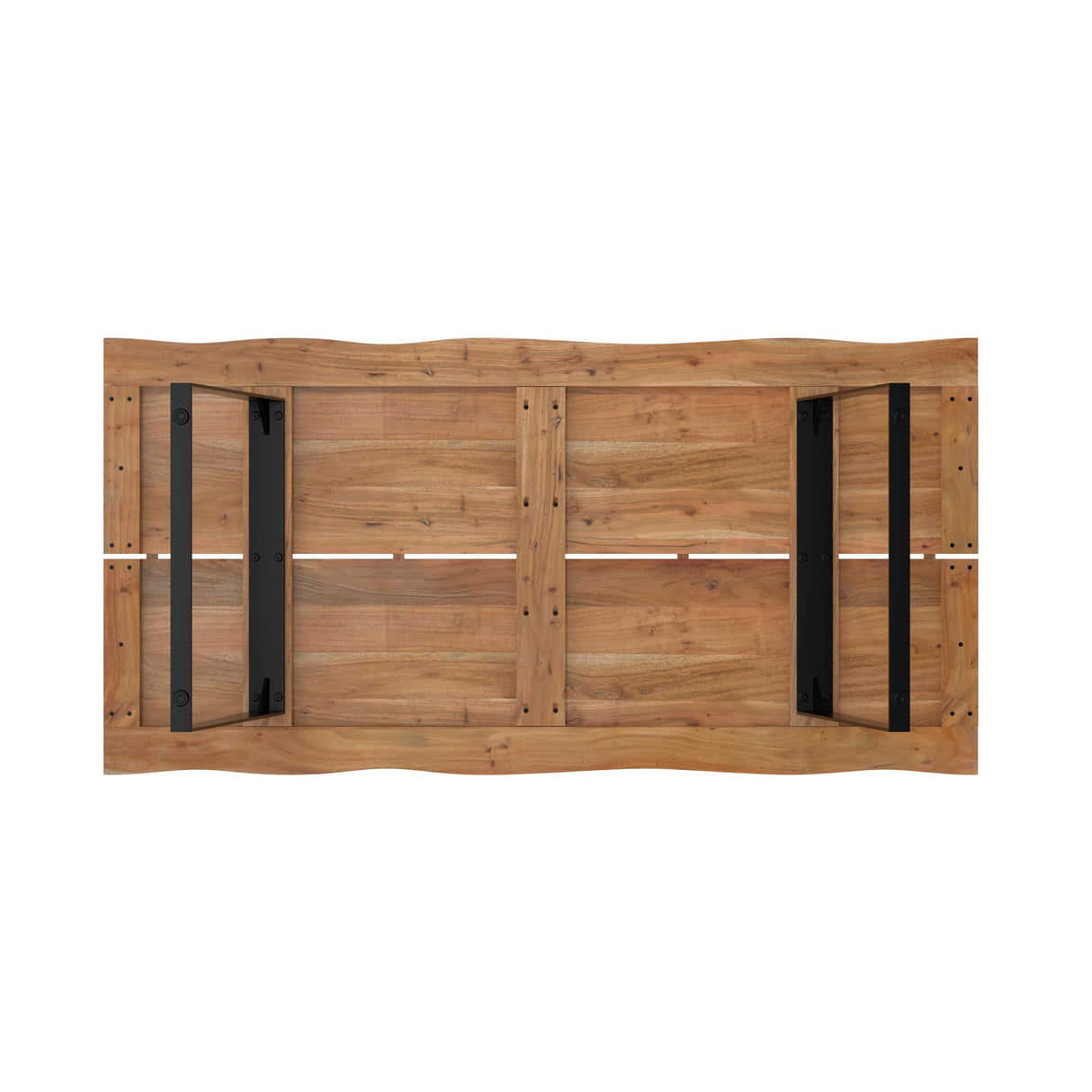 SIMPLIHOME Delta Modern Industrial Rectangular Kitchen Table for 4 to 8 People, 72 inches, Black SIMPLIHOME