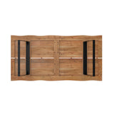 SIMPLIHOME Delta Modern Industrial Rectangular Kitchen Table for 4 to 8 People, 72 inches, Black SIMPLIHOME