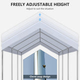 Outsunny 10' x 20' Party Tent and Carport, Height Adjustable Portable Garage, Outdoor Canopy Tent 8 Legs Without Sidewalls for Car, Truck, Boat, Motorcycle, Bike, Garden Tools, White Outsunny