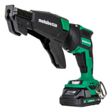 Metabo HPT Cordless 18V MultiVolt™ Drywall Screw Gun Kit | Includes Collated Screw Magazine Attachment | Includes 1-18V 2.0 Ah Battery | Lifetime Tool Warranty | W18DAQB Metabo HPT