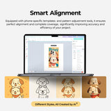 HTVRONT Phone Case Heat Press Machine - Phone Case Auto Heat Press with 3D Vacuum Heat, Precise Temperature Sublimation Phone Case Press Machine for Badges, Coasters, etc. (Compatible with iPhone) HTVRONT