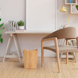 MOOACE Bamboo Trash Can, 2 Gallon Bamboo Waste Basket with Handles, Small Trash Basket Bamboo Garbage Can for Bedroom, Bathroom, Living Room, Office MOOACE