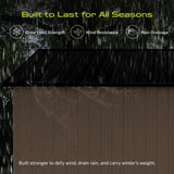 12x10 Ft Storage Shed Outdoor, XL Permanent Steel Building with Window, Sliding Doors and 4 Air Vents for Backyard Garden Patio Lawn - Brown LINKHOO