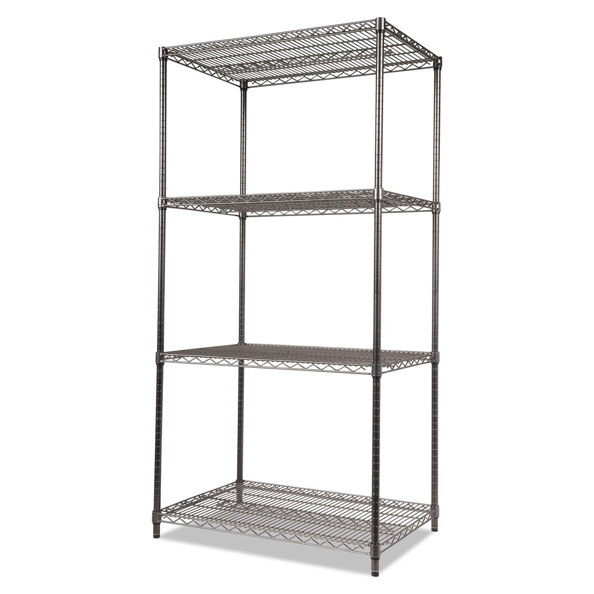 Alera ALESW503624BA 36 in. x 24 in. x 72 in. Four-Shelf Wire Shelving Starter Kit - Black Anthracite Alera