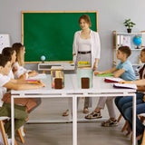 Eaasty 4 Pairs Wood Book Ends Walnut Bookends 5.2 x 3.2 x 4.2 Inches Sturdy Book Stoppers Book Holder Office Desk Decor Wood Desk Accessories Large Office Book Stand for Books, Decorative Book Shelf Eaasty