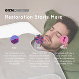 Portable Far Infrared Detox Sauna Blanket Regular (68" x 75") - 3 Independent Heating Zones, Carbon Fiber Heating Elements by Gizmo Supply - for Home or Professional Use Gizmo Supply Co