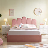 Zanmintaobo Lift Up Storage Bed Queen Size, Upholstered Platform Bed with Hydraulic Storage System & Wood Slats Support, Queen Bed Frame with Headboard, No Box Spring Needed, Easy Assembly, Pink Zanmintaobo