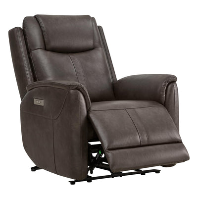 CHITA Super Zero Gravity Power Recliner Chair for Adults, Electric Faux Leather Recliner with USB & Type-C Charging Ports for Living Room, Bedroom & Home Theater Relaxation, Chocolate
