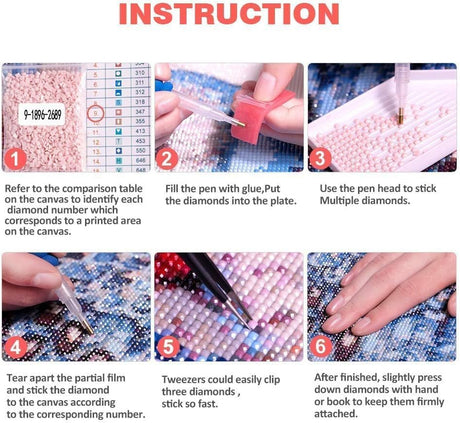 Christmas Tree Diamond Paintings Kits for Adults, Christmas Scenery Diamond Art Kits Full Drill Diamond Dots Paint with Diamonds Gem Arts and Crafts for Beginner Home Wall Decor WUSARPLY