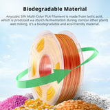 ANYCUBIC Silk Dual Color Pla Filament, 2-in-1 Chrome Coextrusion Color Change 3D Printer Filament 1.75mm Dimensional Accuracy +/- 0.02mm, Silk Texture, 1KG Spool (2.2 lbs), Red Gold ANYCUBIC