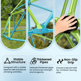 Easyego Climbing Dome, 10FT Jungle Gym with Swing for Kids 3 to 10 Outdoor Play Equipment, Supports 800lbs Toddler Play Set, Anti-Rust & Easy Assembly, Gift for Boys Girls Easyego