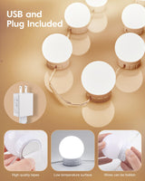 Brightown 14 Bulb Dimmable Hollywood Makeup Mirror Lights, 22Ft Adjustable Vanity Lighting Fixtures for Full Length Mirror (Mirror Not Included) Brightown