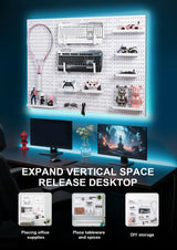 Pegboard Wall Organizer Kit – Heavy Duty 20lbs Load Bearing, Easy Installation, 4 Peg Board Panels 14 Accessories – Multi-Surface Use For Garage, Office, Kitchen & Crafts (White Pegboard,24″×24″) Colville