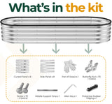 Utopia Home Galvanized Raised Garden Bed, 6 by 2 by 1 feet Lightweight Planter Boxes Outdoor with Easy Assembly, Large Garden Bed for Vegetables, Fruits, Flowers, Silver Utopia Home