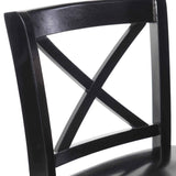 Linon Home Dcor Black X Back Counter Stool, 16" W x 17.91" D x 37.01" H Linon