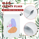 MAIKESUB 4 Pcs Double Sided White Sublimation Blank Polyester Flags for Garden and Yard Canvas BannerLawn Garden Flags DIY Halloween Decorative Flag MAIKESUB