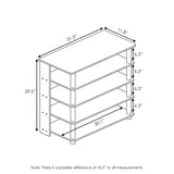 Furinno Turn-N-Tube 5 Tier Wide Shoe Rack, French Oak Grey/Black , 32 Inch Furinno