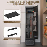 6 Gun Safes Electronic Gun Safe for Rifle and Pistols Quick Access Rifle Safes for Home with Drawer Gun Safe Clearance Gun Cabinets for Rifles and Shotguns Gun Locker with Adjustable Shelf Gun Rack SAPITAL