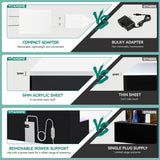 YITAHOME LED Light Liquor Bottle Display Shelf, 3-Tier 40-inch Bar Shelves for Liquor Bottles Wall Mounted Acrylic Liquor Shelf with Wine Holder Slots, Remote & App Control for Home Commercial Bar YITAHOME