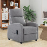 Zanzio Massage Modern Adjustable Heated Recliner Home Theater Single Sofa Chair Lounge with Padded Seat, Grey Zanzio