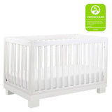 Babyletto Modo 3-in-1 Convertible Crib with Toddler Bed Conversion Kit in White, Greenguard Gold Certified babyletto