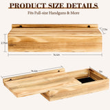 Hidden Gun Storage Shelf-14.4" x 7.7" x 2.75" Rustic Concealment Shelf Concealment Compartment Furniture Hidden Gun Safe Wall Decor for Home Security, Oak Color Dononr