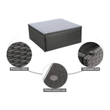 Homall 11 Pieces Outdoor Patio Furniture Sofa Set, All Weather PE Rattan Wicker Sectional Sets Modern Modular Couch Outside Conversation Set with Thick Cushions and Glass Coffee Table Homall