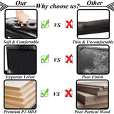 Bonnlo Wooden Double/Duet Piano Bench with Storage and Thick Cushion Faux Leather Padded Piano Stool Artist Duet Seat- Black Bonnlo