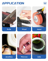 Mini Electric Belt Sander 1.2x15in Knife Sharpening Belt Sander Small Belt Sander for Knife Making Variable Speed with 15PCS Abrasive Belt for Wood MSFULLSEA