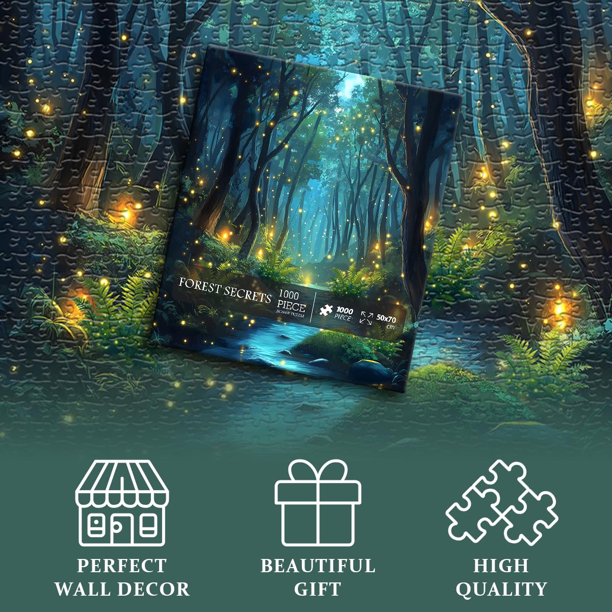 Impossible Puzzles for Adult 1000 Pieces, Magic Forest Fantasy Puzzle,Nature Difficult Challenging Jigsaw Puzzles PICKFORU