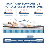 King Mattress, 10 Inch Medium Firm Hybrid Mattress with Pocketed Springs and Breathable Convoluted Foam, King Size Mattress in a Box with Pressure Relief and Support, Antistatic, CertiPUR-US Certified SweDrea