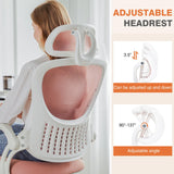 Sweetcrispy Office Computer Desk Chair, Ergonomic High-Back Mesh Rolling Work Chairs with Wheels and Adjustable Headrests, Comfortable Lumbar Support, Comfy Flip-up Arms for Home,Bedroom,Study, Pink Sweetcrispy