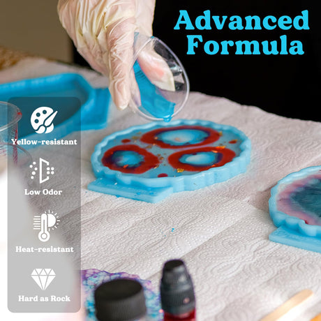 Bundle Set of 44OZ Turquoise Resin Epoxy and 3 Gallon Epoxy Resin LET'S RESIN EPOXY RESIN