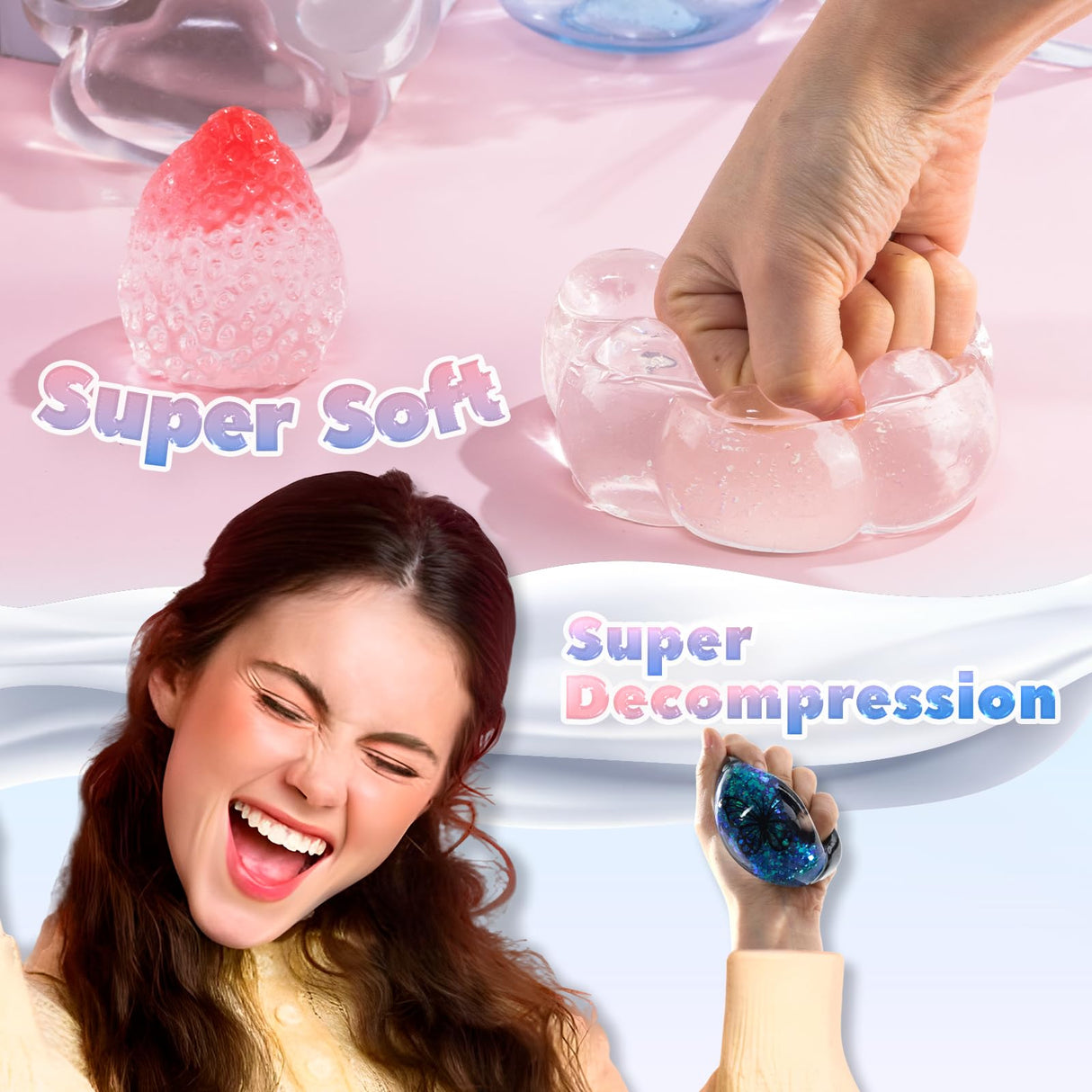 LET'S RESIN Transparent Gel for Taba Squishy, 28oz Super Soft Flex Rubber for Squishy Maker, DIY Decompression Gift for Cat Paw, Hamster, Artificial Strawberry and Chick Squishy LET'S RESIN