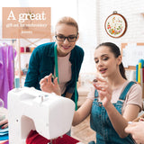 Burbell 15 Pcs Spring Round Embroidery Hoops Frame Circle Rubber Hoops Ring Display Cross Stitch Ornament Imitated Wood Frame Kits for Christmas in July Craft Sewing DIY Hanging Gifts(4 Inch) Burbell