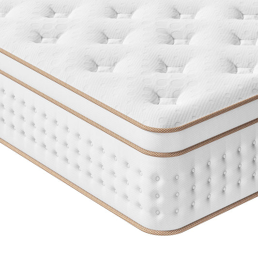 Vesgantti Queen Mattress, 14 Inch Memory Foam Hybrid Mattress in a Box with Individual Pocket Spring, Queen Size Mattress for Pressure Relief, Motion Isolation, Medium Firm Support