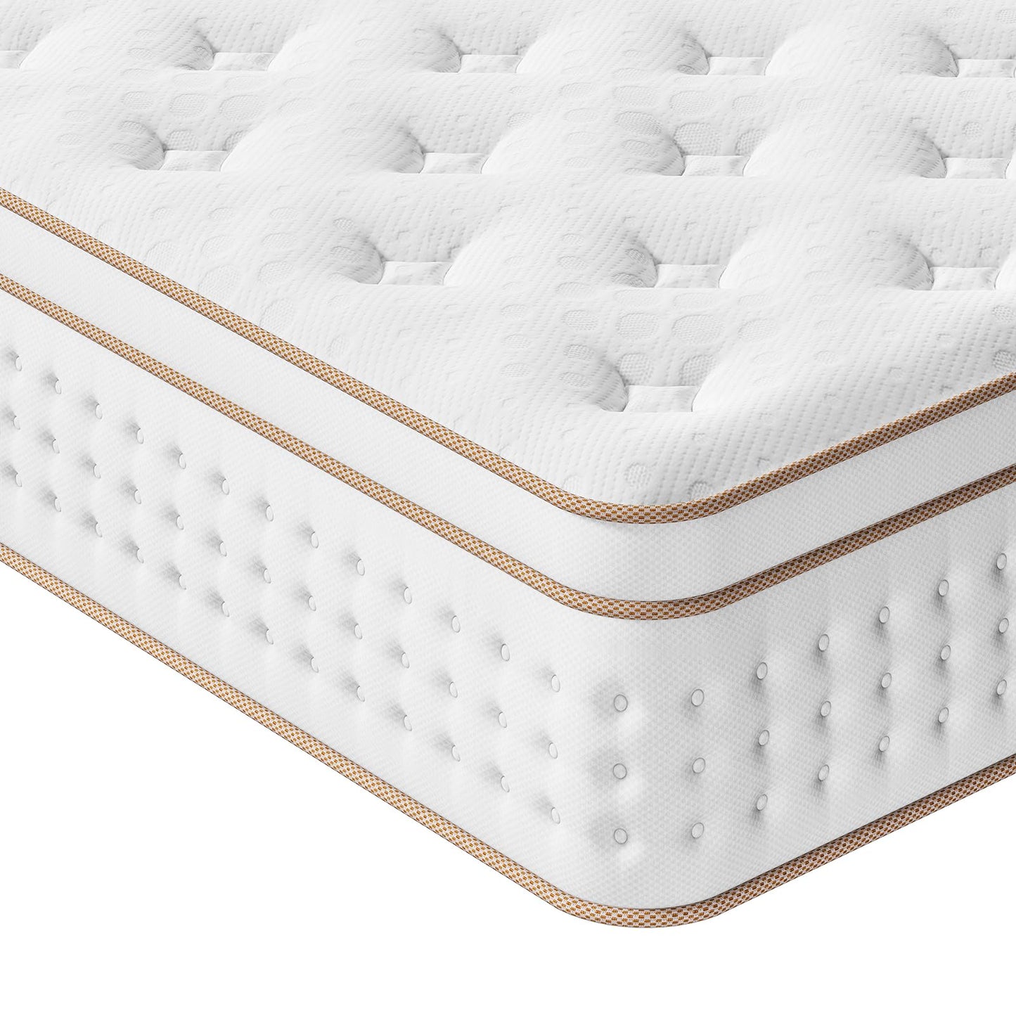 Vesgantti Twin Mattress, 10 Inch Memory Foam Hybrid Mattress in a Box with Individual Pocket Spring, Twin Size Mattress for Pressure Relief, Motion Isolation, Medium Firm Support