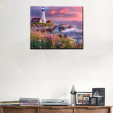 Native America Lighthouse Paint by Numbers Kits 16x20 inch Canvas Atlantic Ocean Scenery DIY Oil Painting for Kids, Adults Beginner Tropical Seascape Artwork with Brushes, Girl Boy Gift(Frameless) Tucocoo