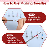 12 Pcs Punch Needle Kit, Embroidery Punch Needle Tool Wooden Handle Embroidery Tool Punch Needle Threader Set for Adults Beginner Yarn Floss Cross Stitching Piriuuo