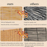 Outdoor Bamboo Shades for Patio, Bamboo Window Blind Roll Up Waterproof Woven Reed Roller Shades Natural Blackout Curtains Cordless With Lifter, 24" 32" 36" 48" 55" 62" 76" Width(66"W x 48"H) KAKVSRBPER