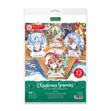 Katy Sue Christmas Gnomes Die Cut Pop Up Card Making Kit for Adults. Makes 12 Cards & Contains Gnome Die Cut Decoupage Paper Sheets, Supports, Envelopes, & Foam Pads For Christmas Card Making Supplies Katy Sue