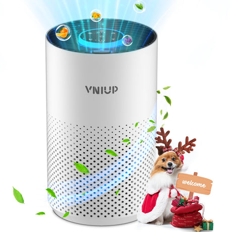 Air Purifiers for Home Bedroom up to 800 ft², VNIUP H14 True HEPA Air Filter Cleaner for Bedroom with Fragrance Function, with Sleep Mode& Light Mode Air Cleaner for Pet Dander Odor Dust Smoke VNIUP