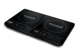 Nuwave Double Induction Cooktop, Powerful 1800W, 2 Large 8” Heating Coils, Independent Controls, 94 Temp Settings from 100°F to 575°F in 5°F Increments, 2 x 11.5” Shatter-Proof Ceramic Glass Surface Nuwave