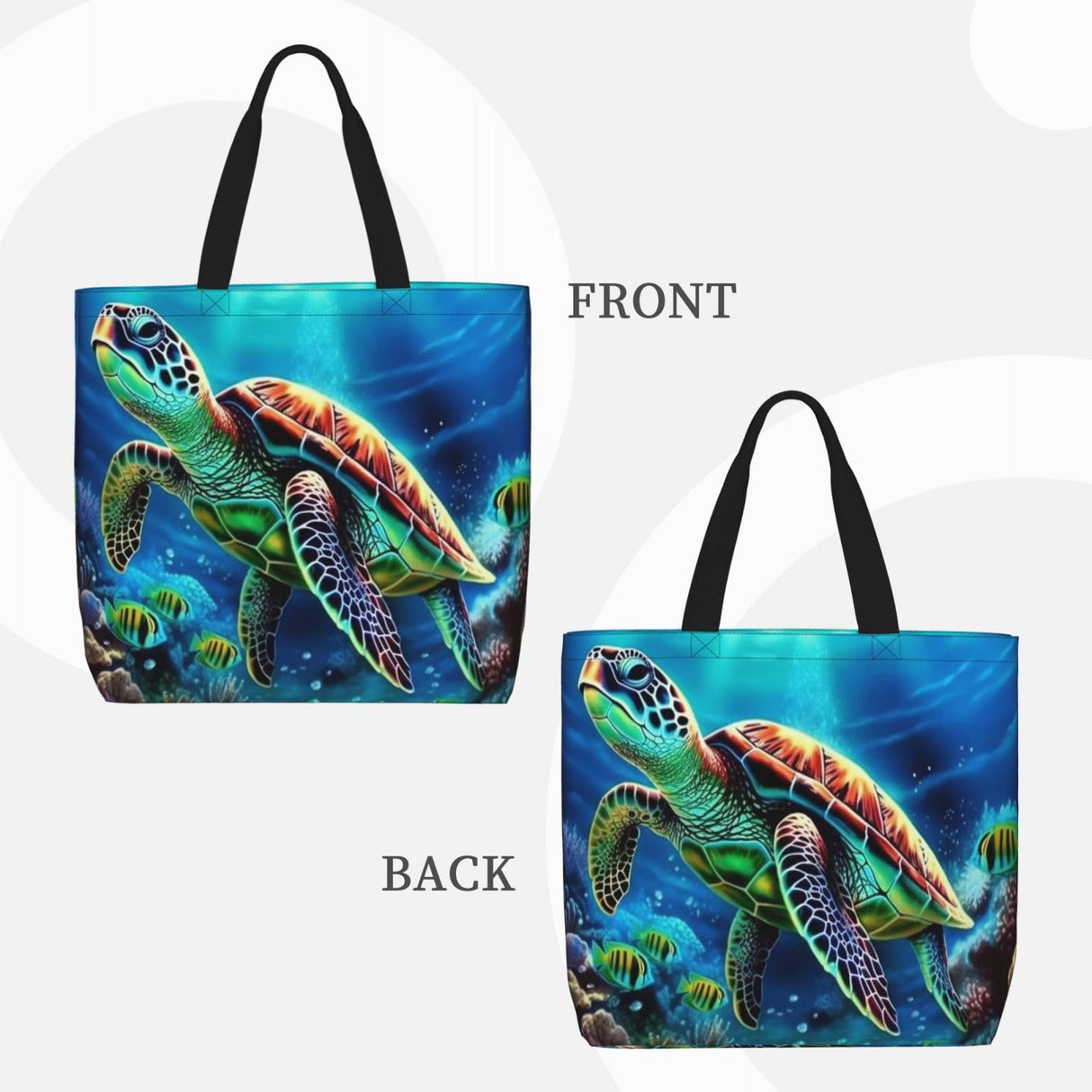 FHEDVBN Sea Turtles Diamond Painting Tote Bags for Women Canvas Tote Purse Large Shoulder Bag Aesthetic Shopping Bags Reusable Grocery Bag Hobo Bags Casual Handbags, Top Zipper Closure FHEDVBN